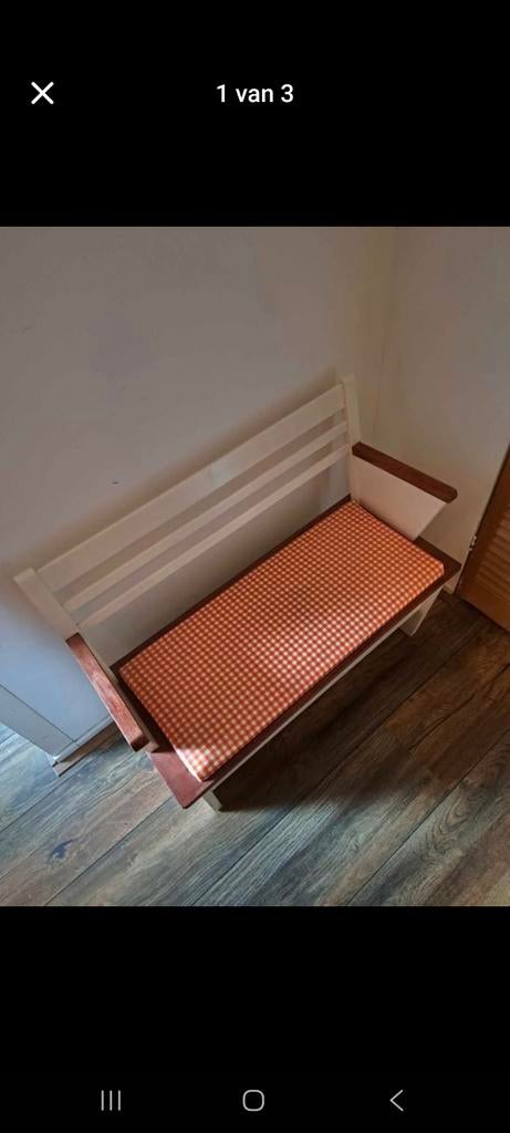 Vintage Kleuter Opbergbankje vintage, Kinderen en Baby's, Kinderkamer | Overige Meubels, Ophalen of Verzenden, Gebruikt, Overige typen