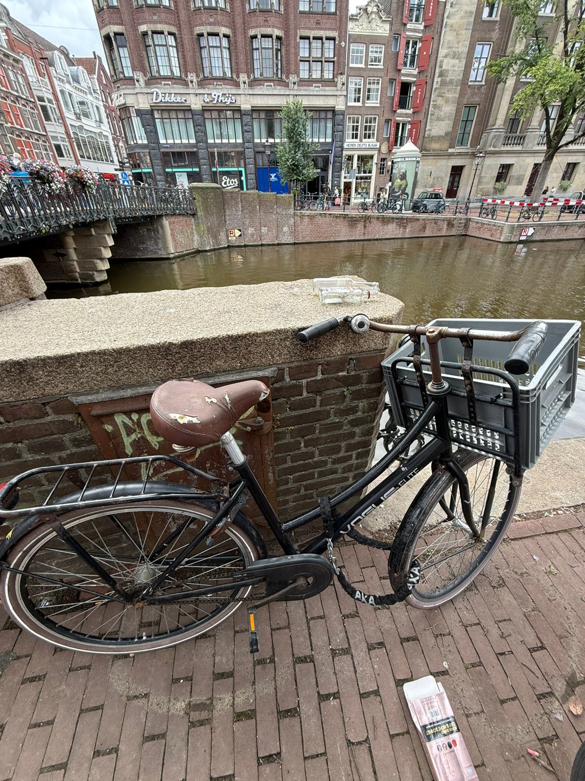 Mooie heren fiets met bak, Ophalen of Verzenden, Zo goed als nieuw