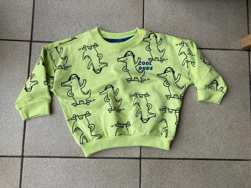 Nieuwe trui met dino's - Maat 80, Kinderen en Baby's, Babykleding | Maat 80, Ophalen of Verzenden, Nieuw, Jongetje, Truitje of Vestje