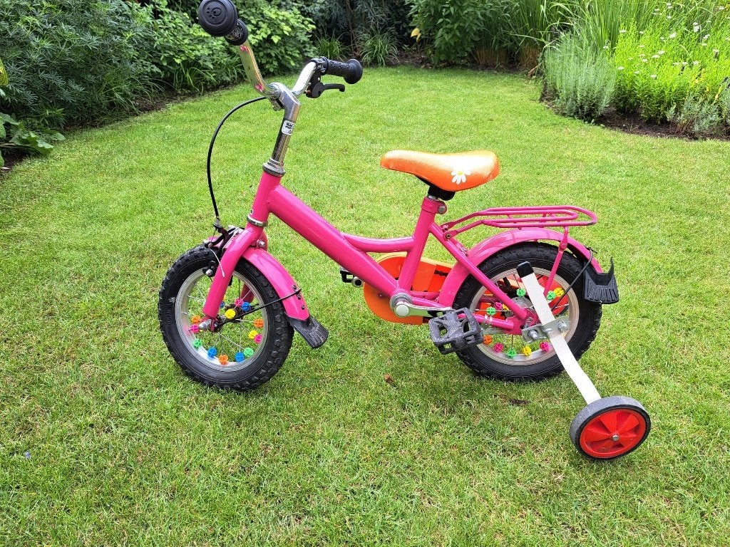 kinderfiets, Fietsen en Brommers, Fietsen | Meisjes, Ophalen, Gebruikt, Velgrem, 14 inch of minder