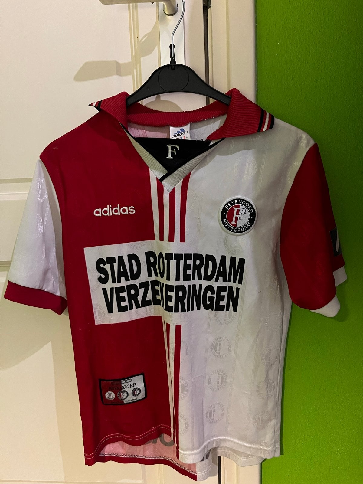 Retro Feyenoord Shirt - Klassiek Voetbalshirt, Ophalen of Verzenden, Voetbal, Gedragen, Rood