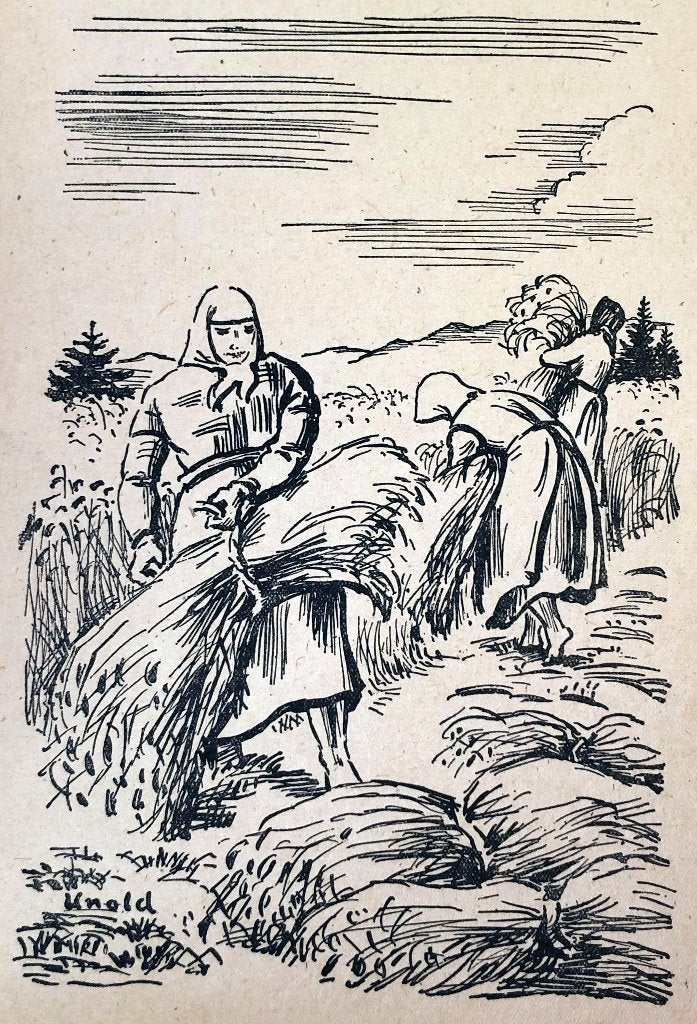 Max Unold (1885-1964) Litho 'Vrouwen op het land' ~1918, Ophalen of Verzenden