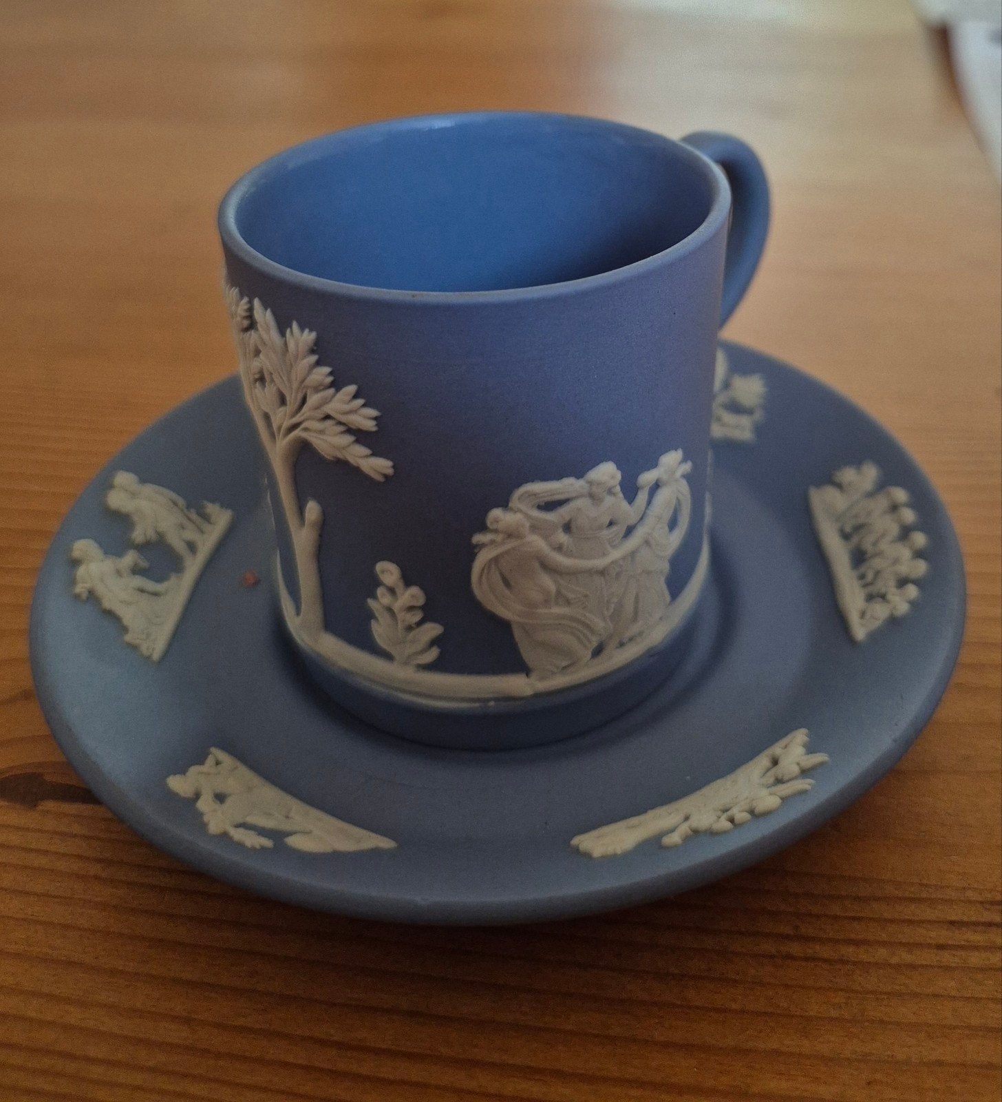 Wedgwood Jasperware Espresso Kop en Schotel - Onbeschadigd, Ophalen