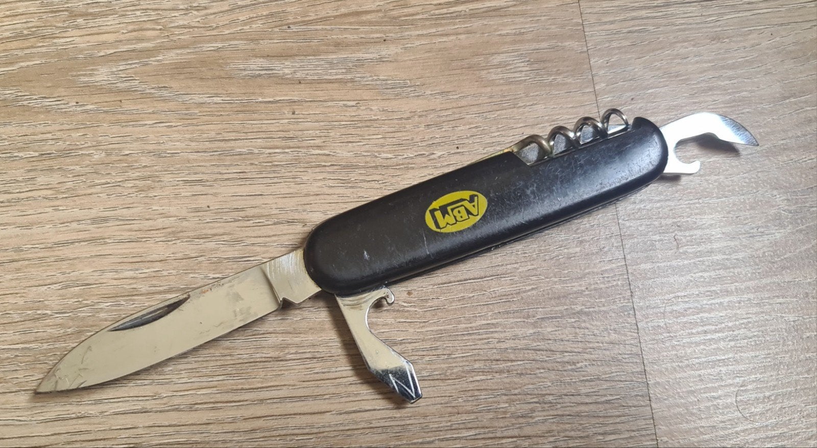 Vintage INOX Germany Solingen zakmes met ABM logo, Ophalen of Verzenden