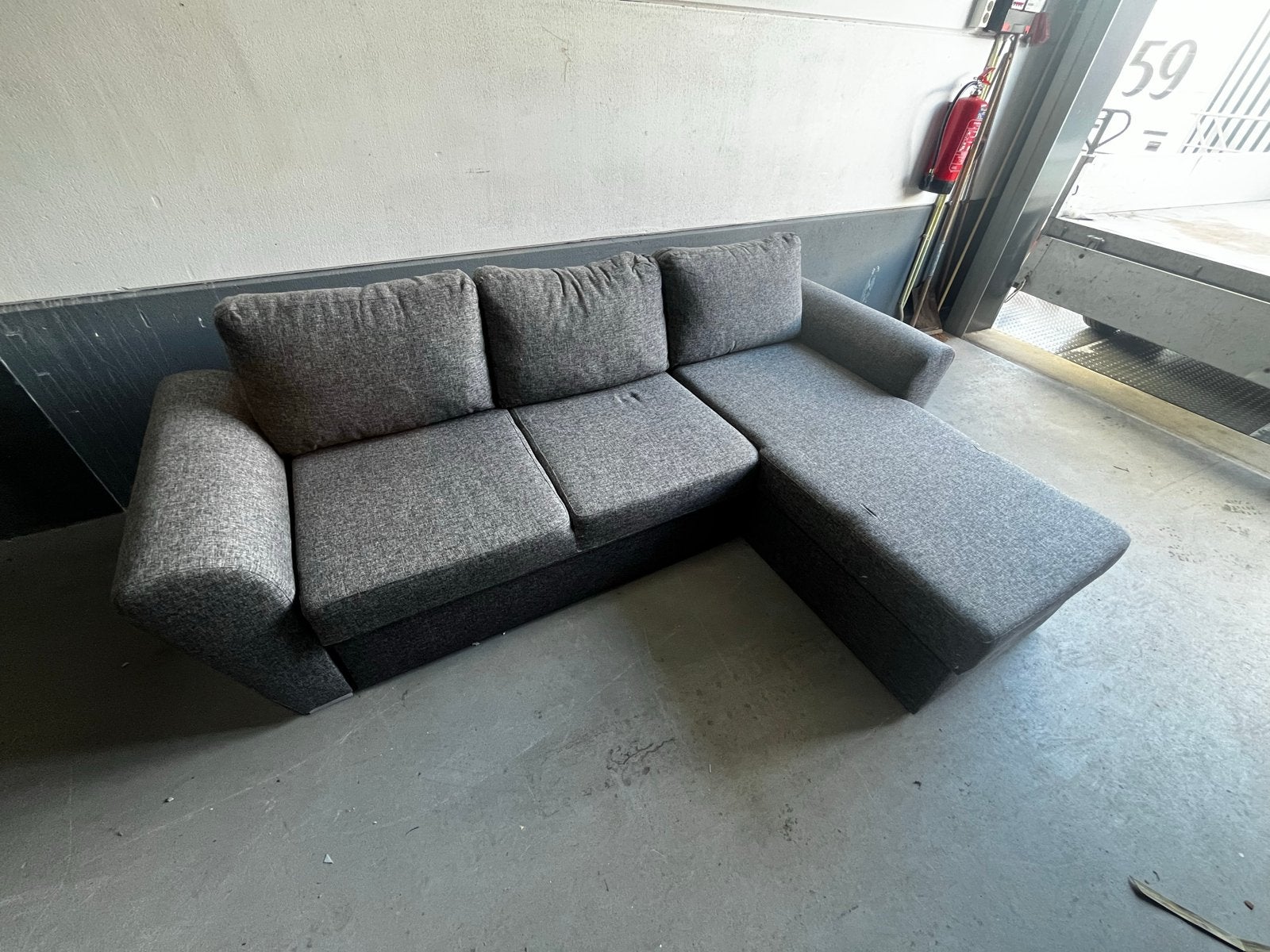 IKEA Slaapbank / Hoekbank met opbergruimte, Ophalen, Gebruikt, Hoekbank, Driepersoons