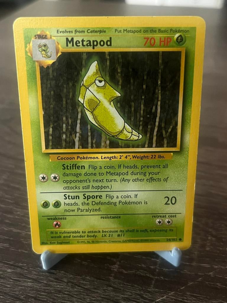 Metapod (54/102) - Base Set - Good, Ophalen of Verzenden, Gebruikt, Losse kaart