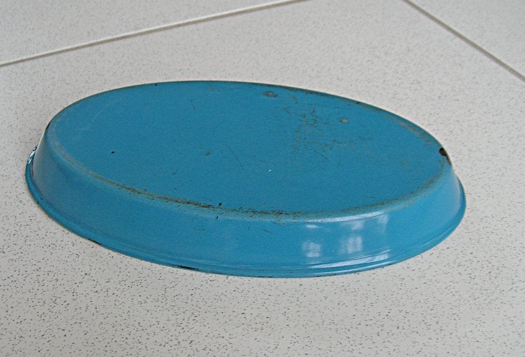 Broodschaaltje blauw emaille, Antiek en Kunst, Antiek | Emaille, Ophalen of Verzenden