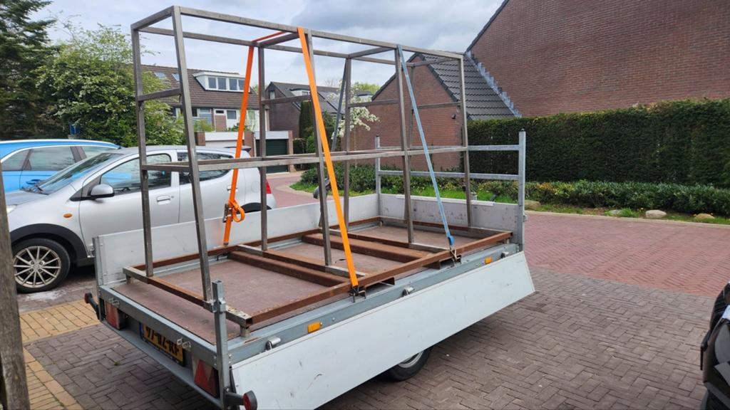 Steigerbok voor rolsteiger op aanhanger, Ophalen of Verzenden, Gebruikt, Rolsteiger of Kamersteiger, 5 meter of hoger