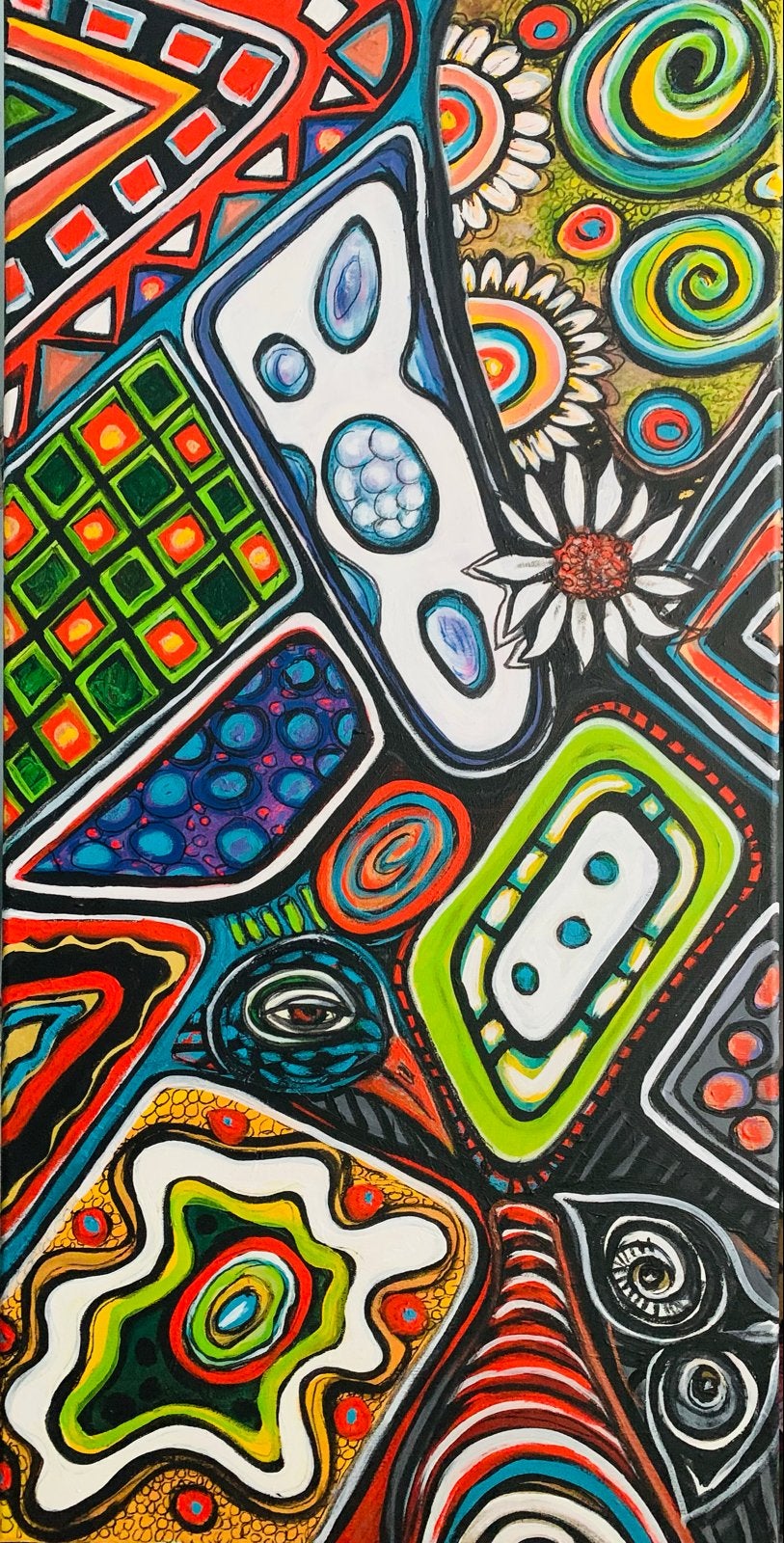 Levendig Abstract Kunstwerk op Canvas - Kleurrijk & Uniek, Ophalen of Verzenden