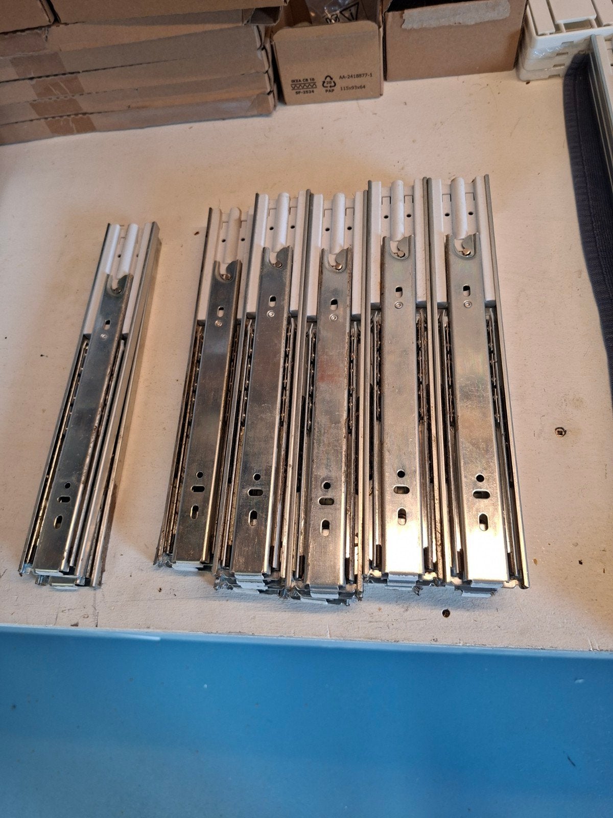Ladegeleiders diverse maten, Doe-het-zelf en Verbouw, IJzerwaren en Bevestigingsmiddelen, Ophalen of Verzenden, Gebruikt, 250 mm of meer