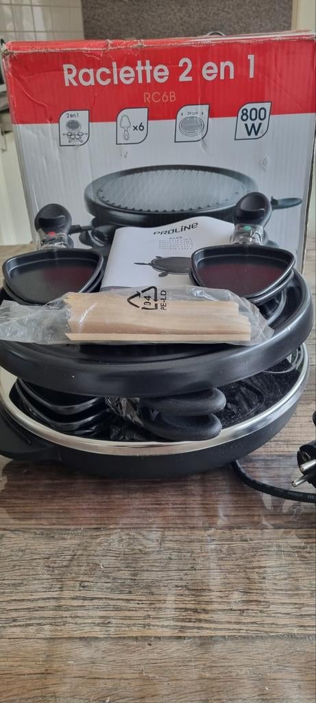 Proline Raclette 2 en 1 RC6B, Ophalen of Verzenden, Nieuw