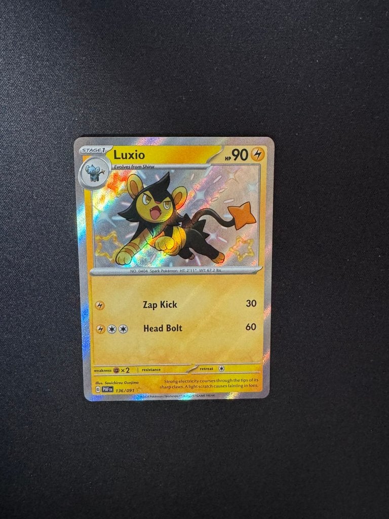 Luxio 136/091 - Paldean Fates, Ophalen of Verzenden, Nieuw, Losse kaart