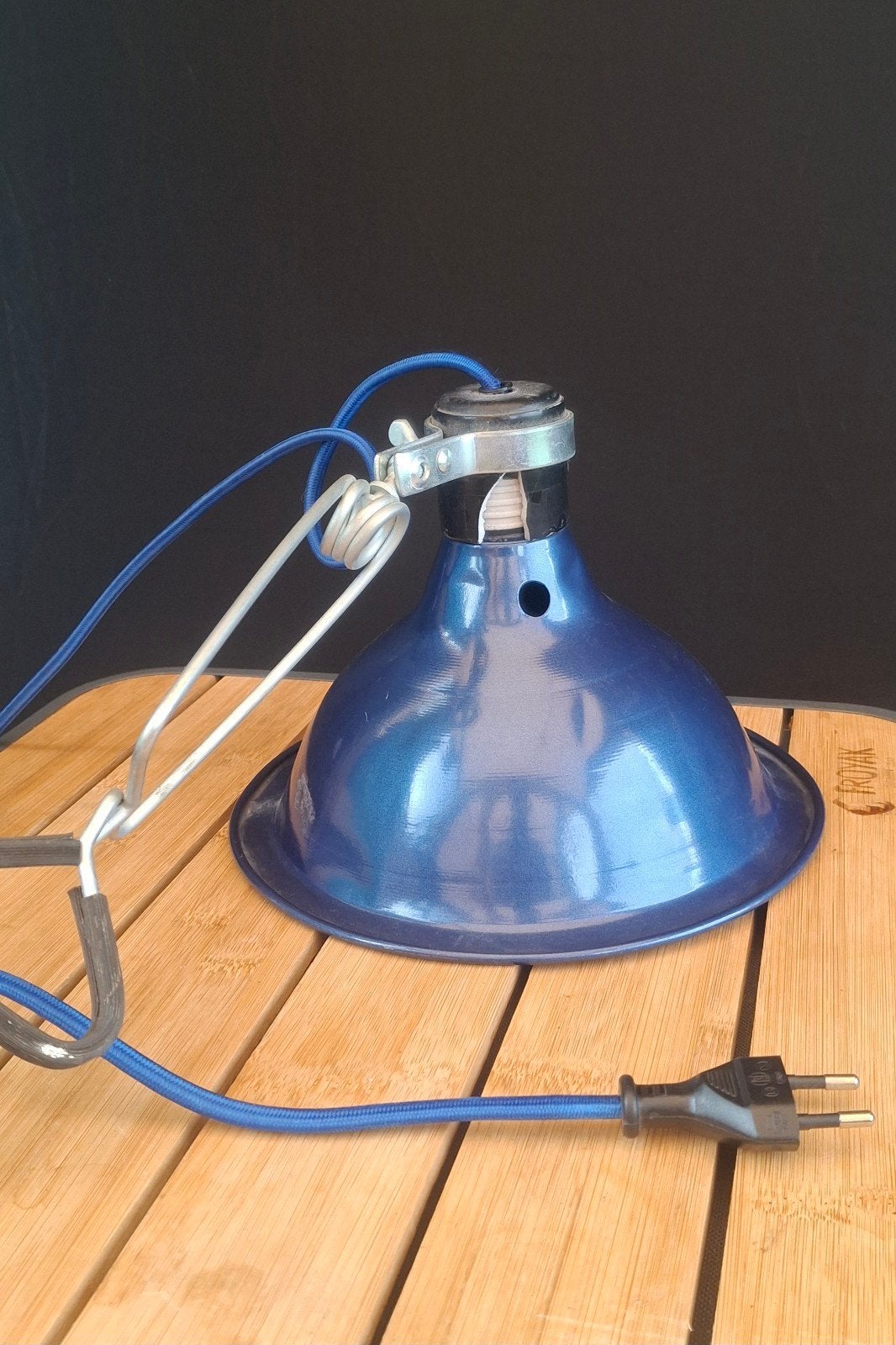 Blauwe vintage klemspot., Ophalen of Verzenden