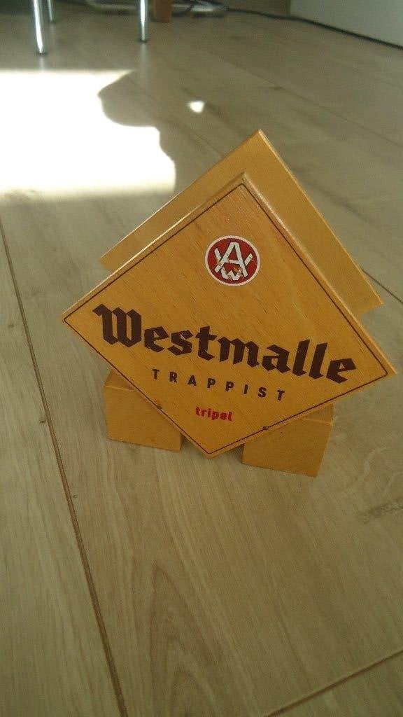 Westmalle biervilthouder tweezijdig dezelfde afbeelding, Ophalen of Verzenden, Gebruikt, Overige typen, Overige merken