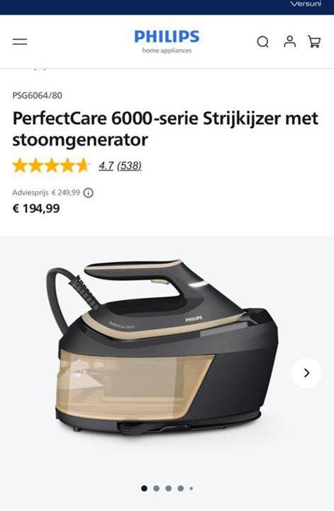 Philips perfect care 6000 series strijkijzer, Ophalen of Verzenden, Nieuw