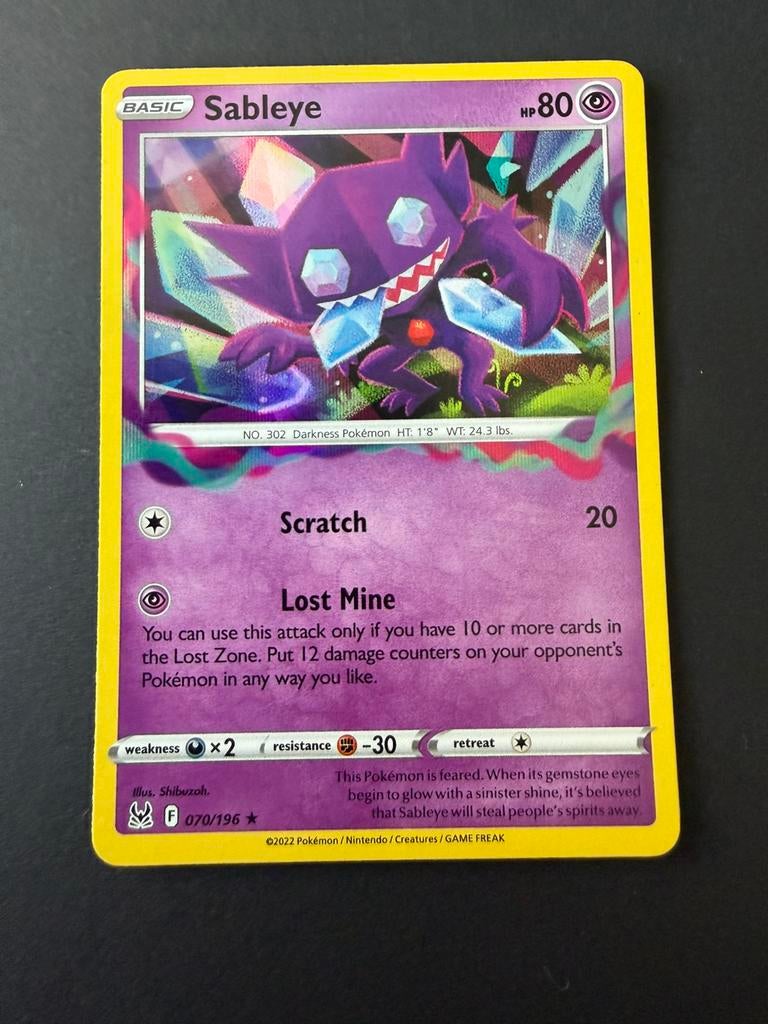 Lost Origin 070/196 Sableye, Ophalen of Verzenden, Zo goed als nieuw, Losse kaart