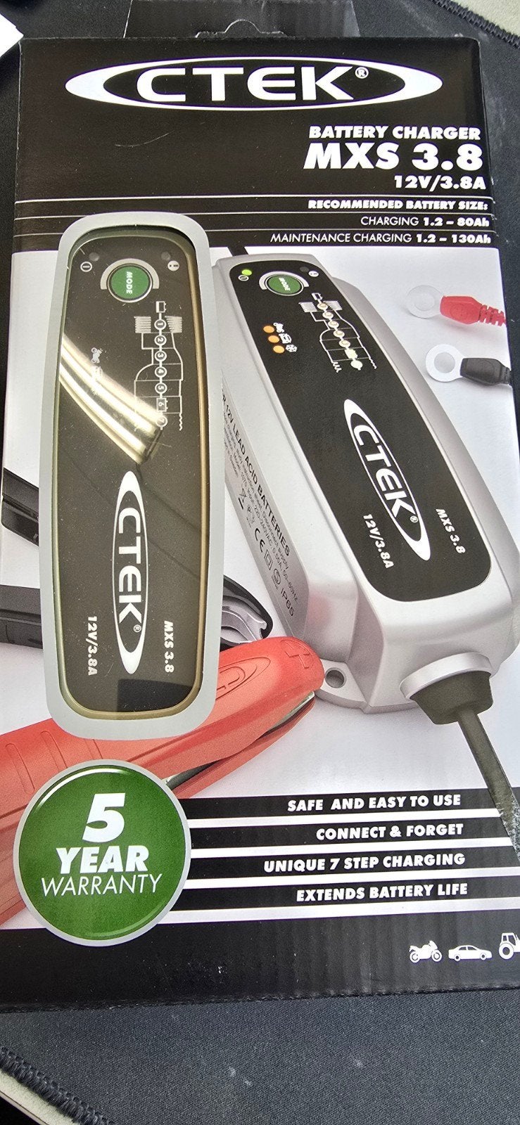 CTEK Acculader MXS 3.8 - 12V/3.8A, Ophalen of Verzenden, Nieuw