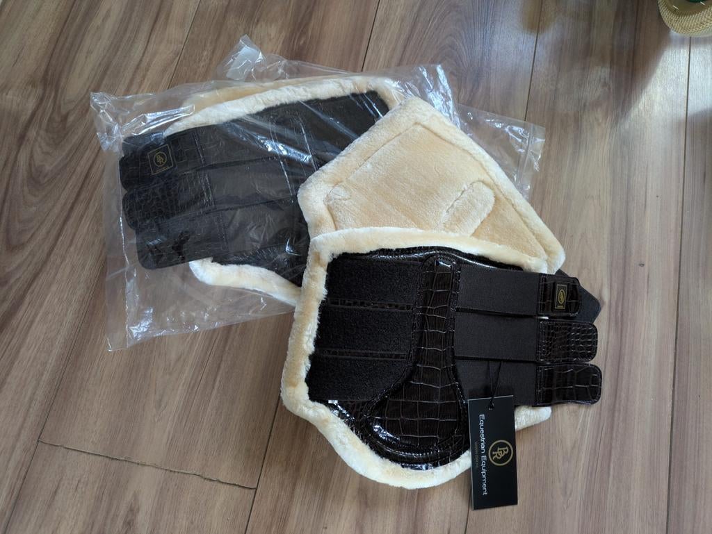 Peesbeschermers BR Majestic beschermers lak croco bruin bont, Dieren en Toebehoren, Paarden en Pony's | Beschermers, Ophalen of Verzenden