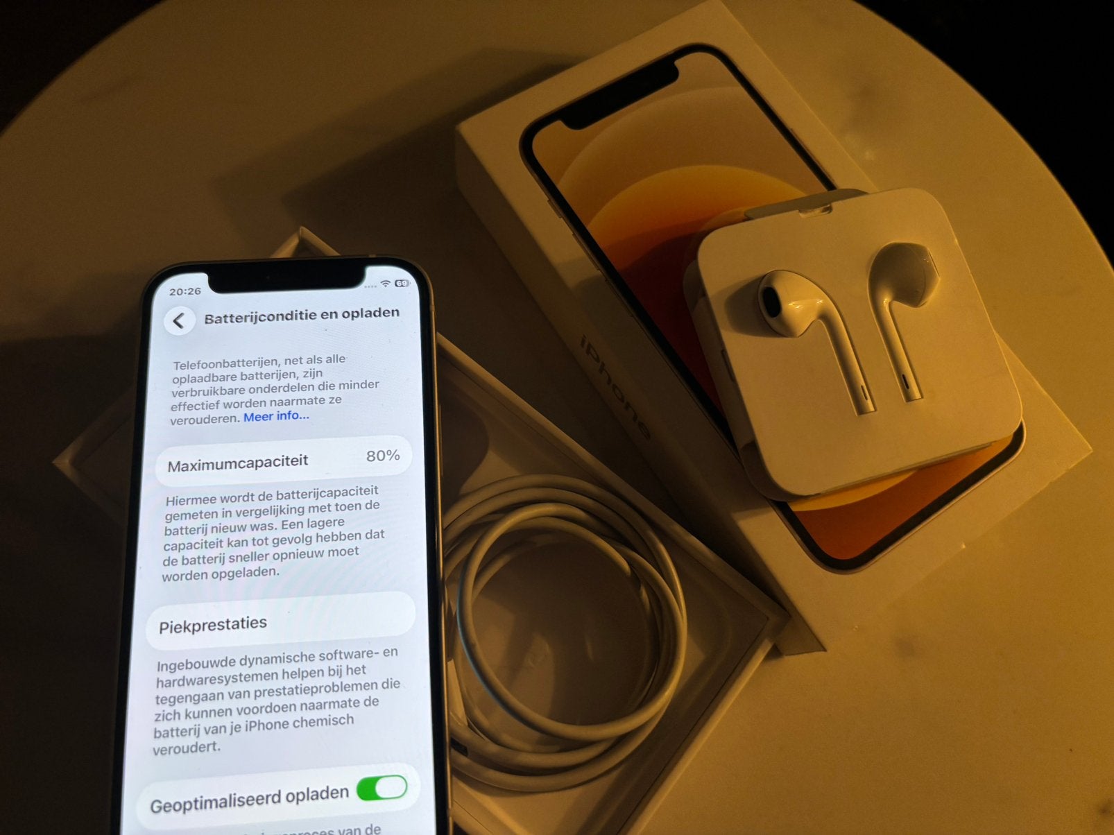 IPhone 12 mini Wit  (64  GB) met orginele accessoires, Telecommunicatie, Ophalen, Zo goed als nieuw, IPhone 12 Mini