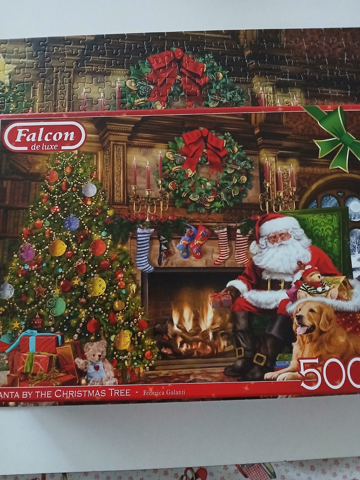 Falcon de luxe kerstpuzzel 500 stukjes, Ophalen of Verzenden, 500 t/m 1500 stukjes, Zo goed als nieuw, Legpuzzel