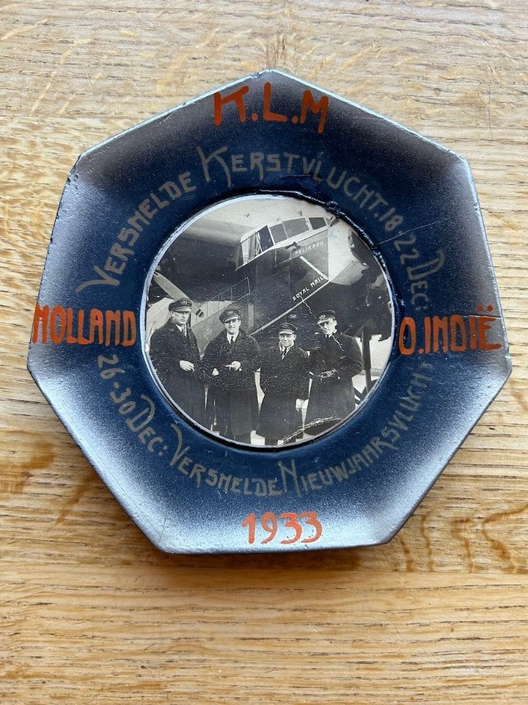 Oud KLM Pelikaan wandbord 1933, Ophalen of Verzenden, Gebruikt, Overige typen