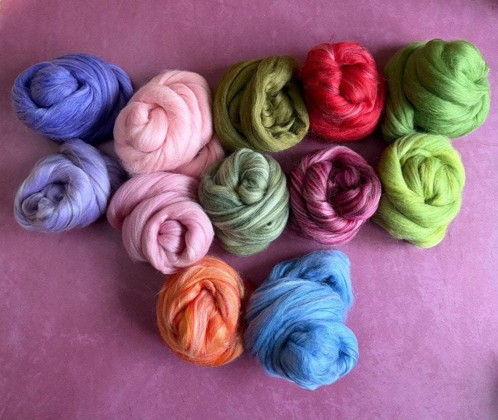 70%merino 30% tussah wol 19mic., Hobby en Vrije tijd, Vilt, Verzenden, Nieuw, Los Vilt