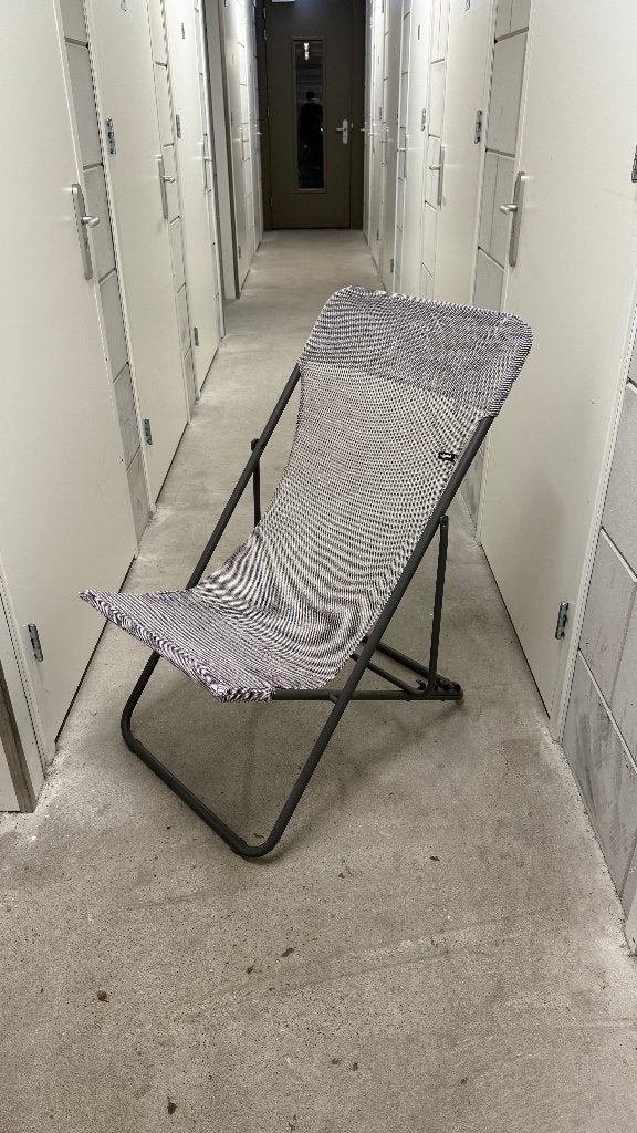 Folding Chair, Water-Resistant (klapstoel), Ophalen, In hoogte verstelbaar, Zo goed als nieuw, Staal