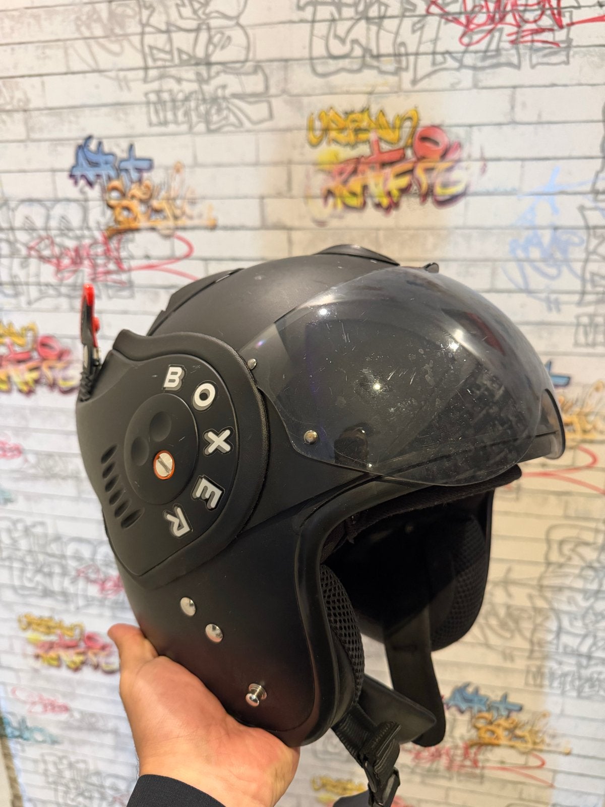Boxer Scooterhelm V8 - Mat Zwart 50% Vizier, Motoren, Overige merken, M, Heren, Jethelm