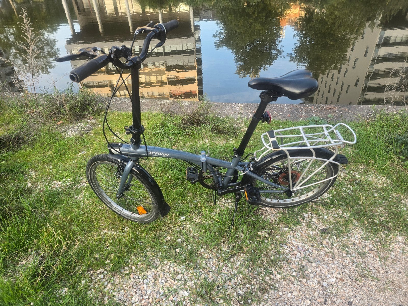 Btwin vouwfiets - Ideaal voor woon-werkverkeer, Fietsen en Brommers, Overige merken, 20 inch of meer, Gebruikt, Velgrem