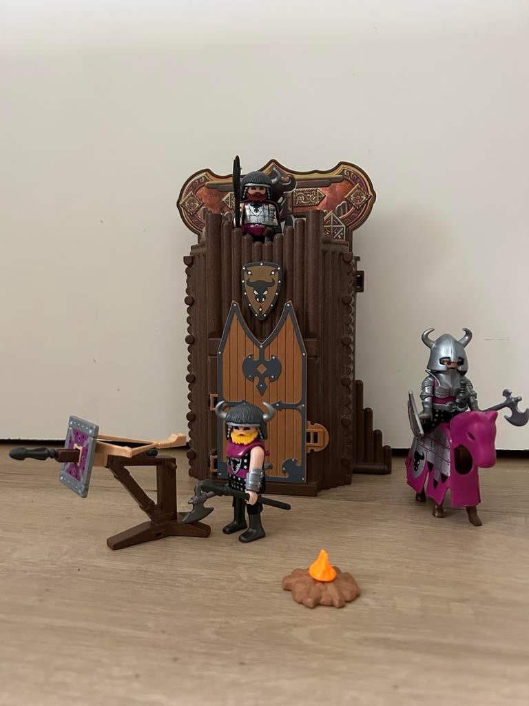 Playmobil Vikingen set met poort, katapult en figuren, Ophalen of Verzenden, Gebruikt, Complete set