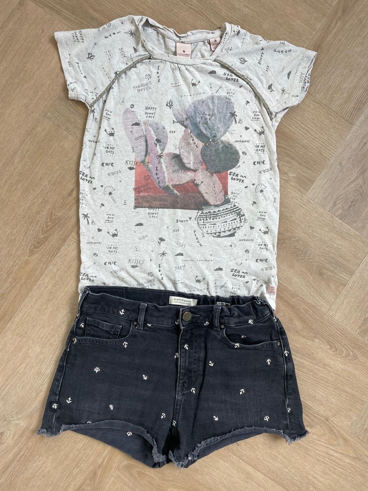 Scotch & Soda mooi shirtje maat 140, Verzenden, Zo goed als nieuw, Jongen of Meisje, Shirt of Longsleeve