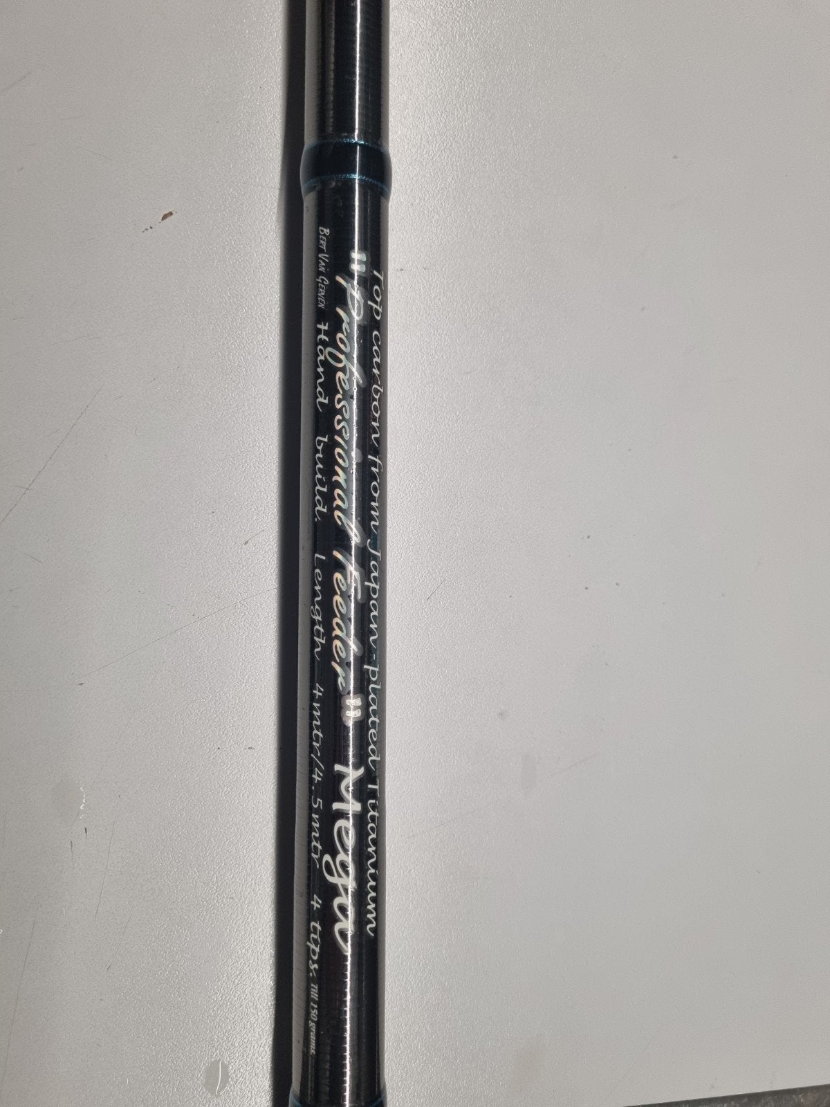 Gezocht: Bert van Gerven Professional Feeder Mega 4,0-4,5m, Ophalen of Verzenden, Werphengel