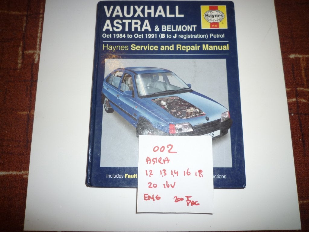 Vauxhall/Opel Astra Workshopmanual Haynes nr 002, Auto diversen, Ophalen of Verzenden