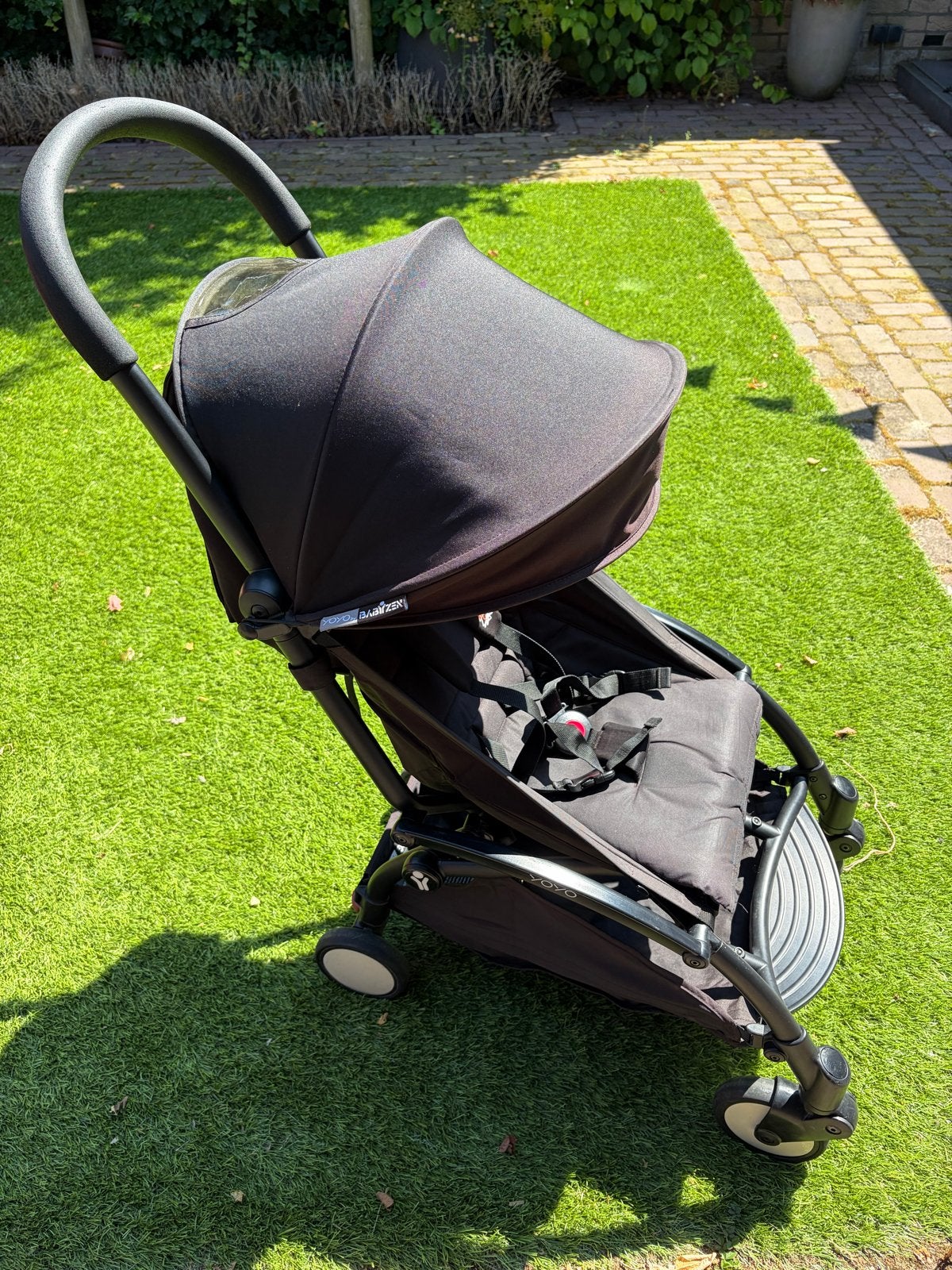 Babyzen YOYO kinderwagen - Zwart, compact en handig, Kinderen en Baby's, Buggy's, Ophalen, Gebruikt, Overige merken, Zonnekap