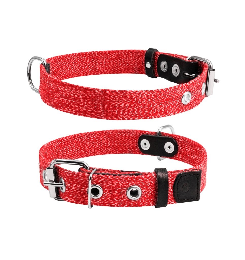 WAUDOG Canvas Halsband Rood M Nekomtrek 41-53 cm OP=OP!!!, Ophalen of Verzenden, Nieuw
