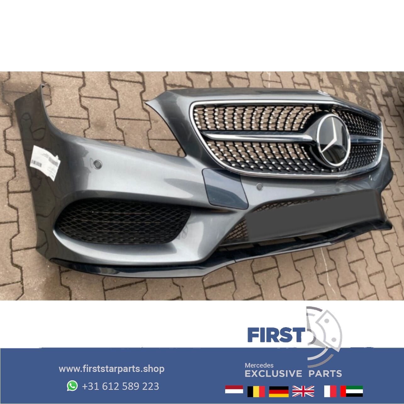 W218 BUMPER FACELIFT CLS AMG VOORBUMPER COMPLEET + DIAMOND G, Gebruikt, -, Voor, Ophalen of Verzenden