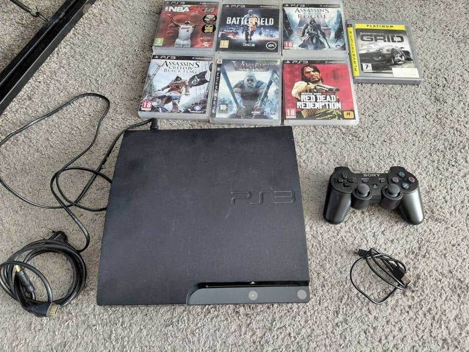Playstation 3 met Controller en 7 Spellen, Spelcomputers en Games, Spelcomputers | Sony PlayStation 3, Ophalen of Verzenden, 160 GB