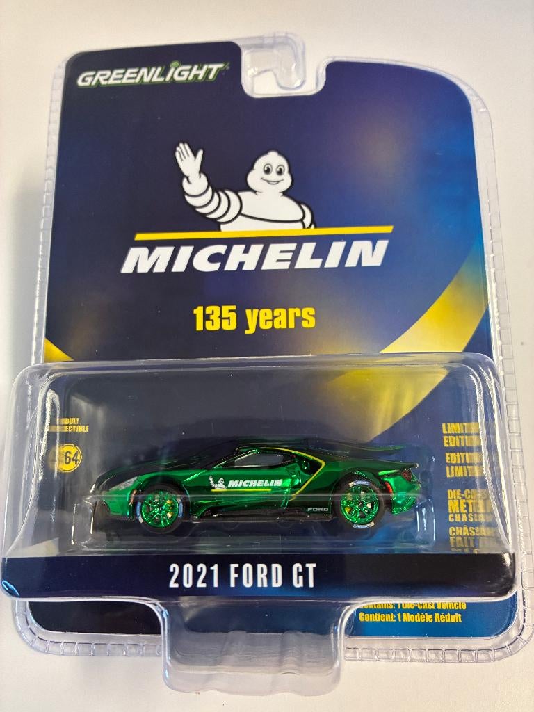 89556: Ford GT - Michelin 135 years - 2021 - Greenlight 1:64, Auto, Nieuw, Ophalen of Verzenden, Bachsatztstr. 54 D 72131 Ofterdingen, Germany