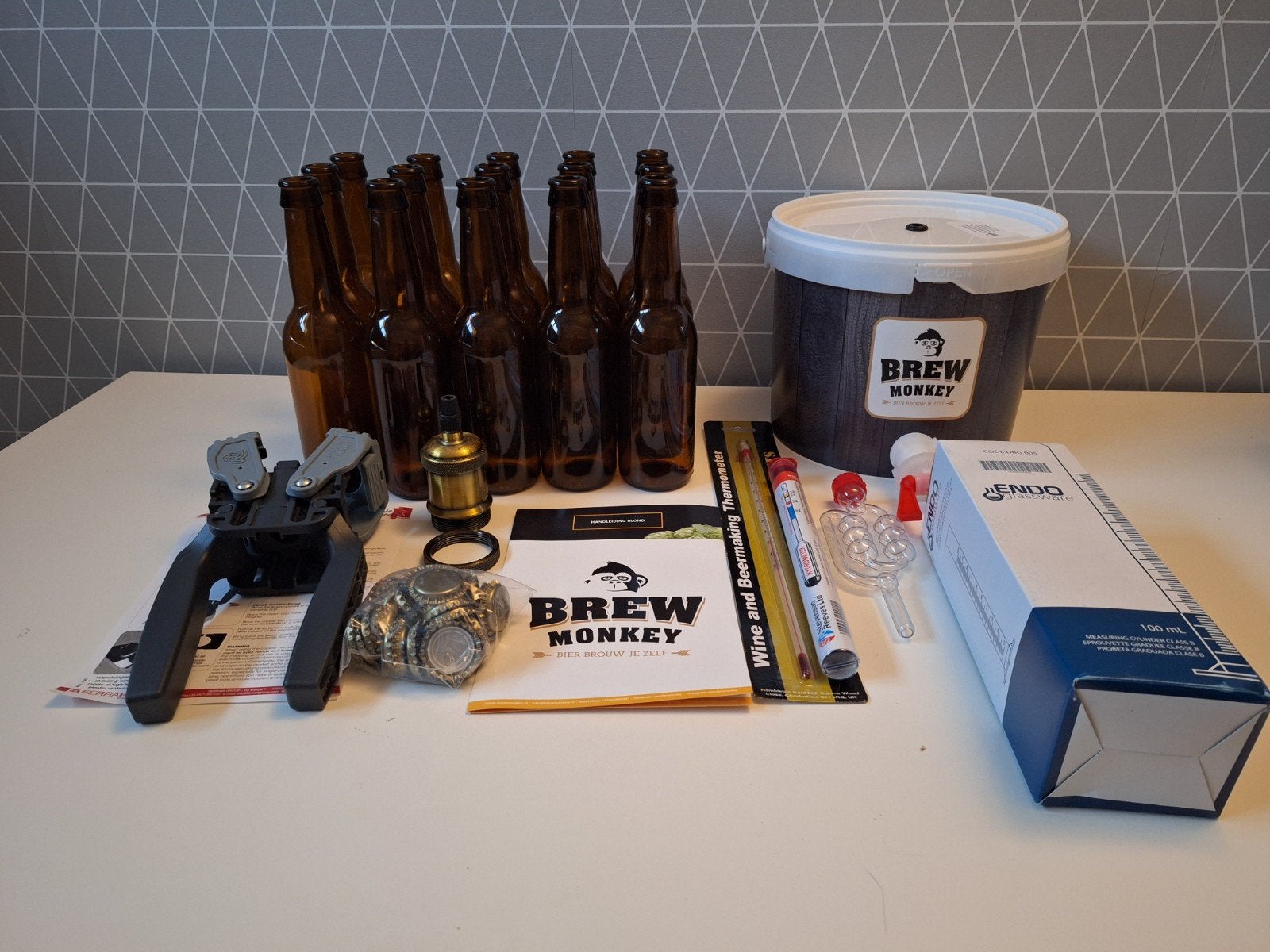 Brew monkey compleet bierbrouwpakket Blond, Ophalen, Nieuw