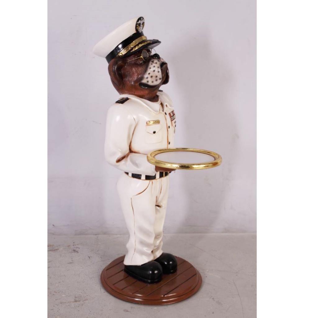 Buldog butler 100 cm - hondenbeeld admiraal, Ophalen, Nieuw, Beeldje of Figuurtje