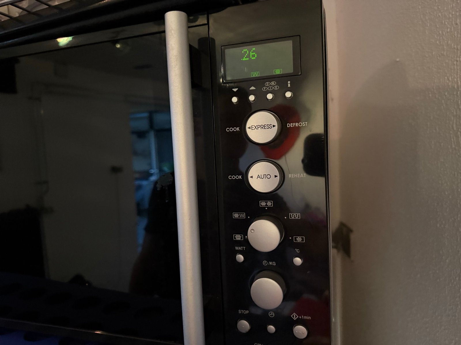 Sharp Combimagnetron - Zwart, Grill & Hete Lucht, Ophalen, Combimagnetron, Gebruikt, Grill