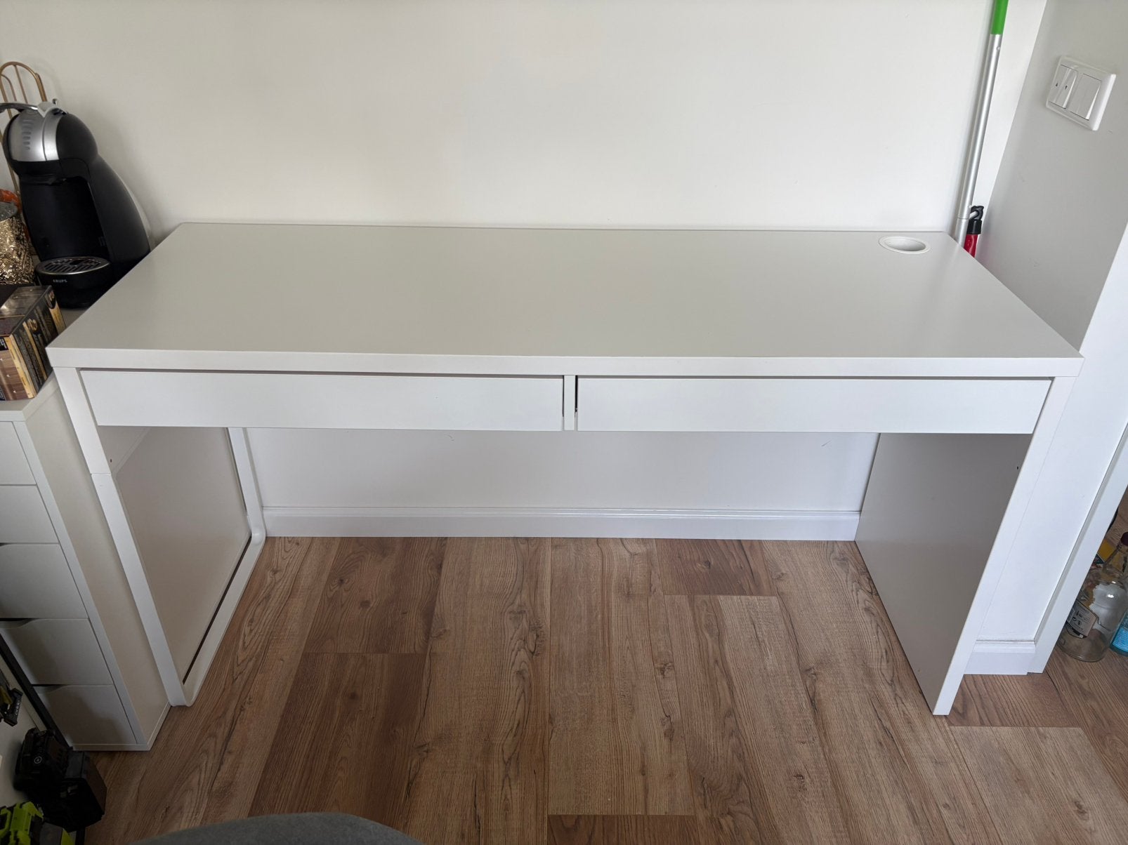 ikea micke bureau met lades 142x50, Ophalen of Verzenden, Zo goed als nieuw