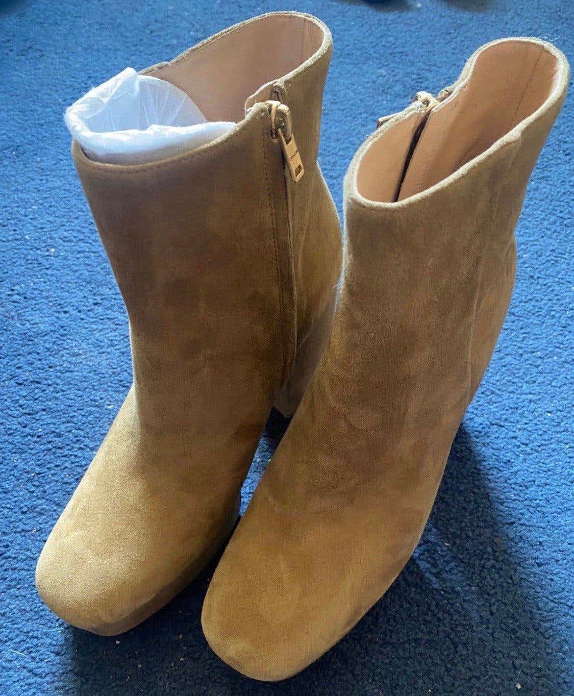 Prachtige Coach Suède Enkellaarsjes / Ankle Boots Maat 41.5, Ophalen of Verzenden, Nieuw, Beige, Lage of Enkellaarzen