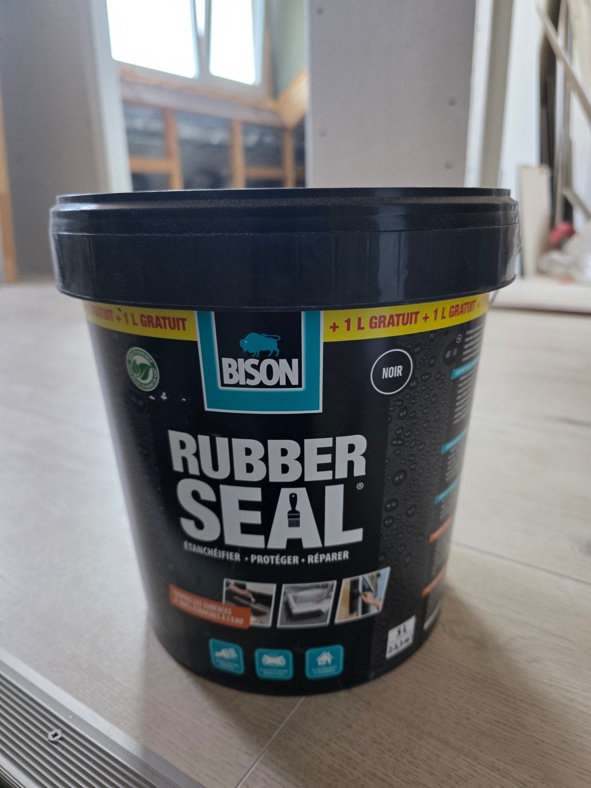 Bison Rubber Seal waterdichte rubbercoating 4 liter, Ophalen of Verzenden, Zwart