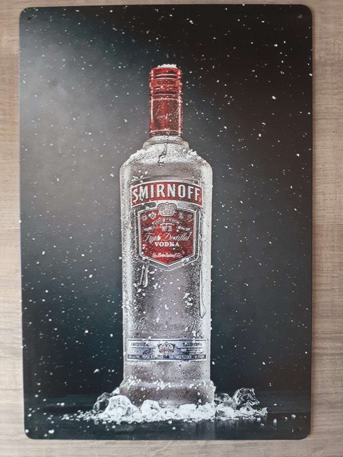 Smirnoff 20x30 cm Metalen Reclamebord, Verzamelen, Ophalen of Verzenden, Nieuw, Reclamebord