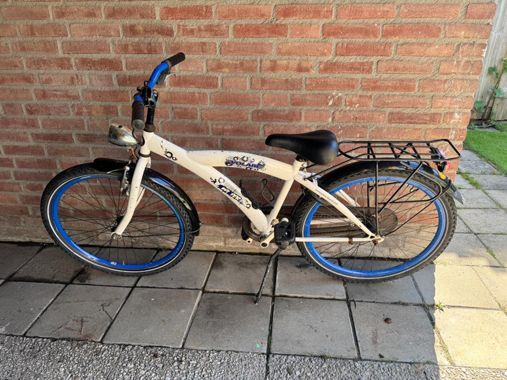 Volare kinderfiets 24 inch - Wit/Blauw, Ophalen, Gebruikt, 20 inch