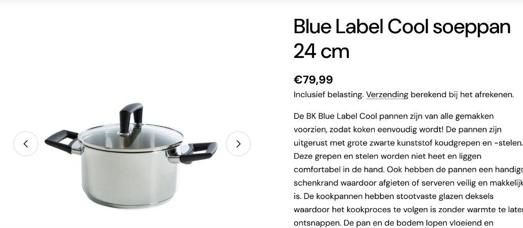 BK - soeppan 24 cm, Huis en Inrichting, Ophalen, Gebruikt, Met deksel, BK