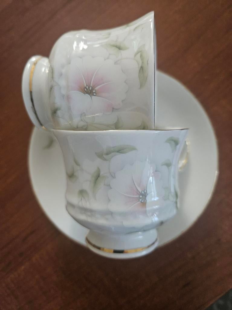 Vintage Balmoral Castle Bone China kop en schotel (2 stuks), Ophalen of Verzenden