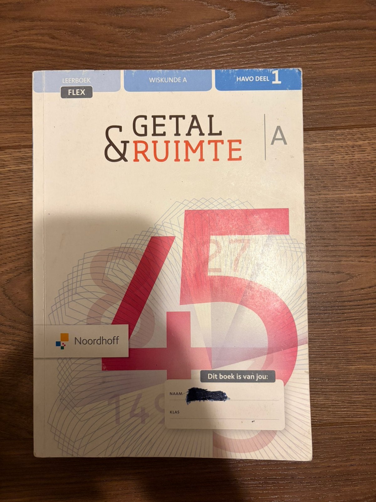 Getal & Ruimte HAVO Deel 1A Wiskunde A, Ophalen of Verzenden, Zo goed als nieuw