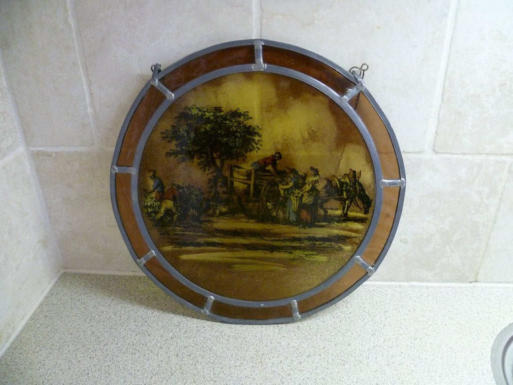 Glas in lood hanger, Ophalen, Meerkleurig, Glas, Landelijk